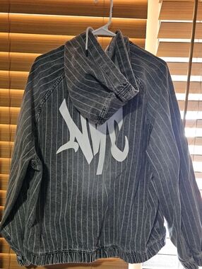 Denim 90'S Striped HOODIE Jacket